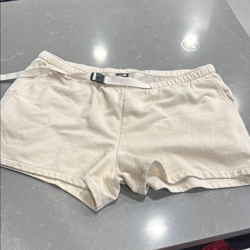 The North Face Cream Athletic Shorts Elastic Waist